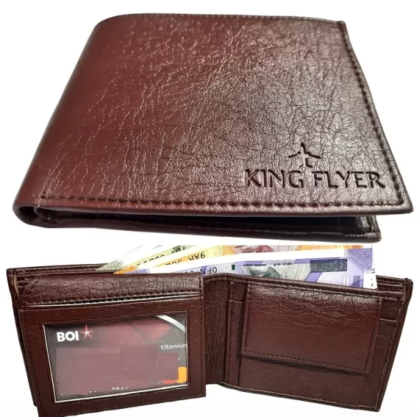 KINGFLYER MAROON MEN PU LEATHER MEN'S WALLET